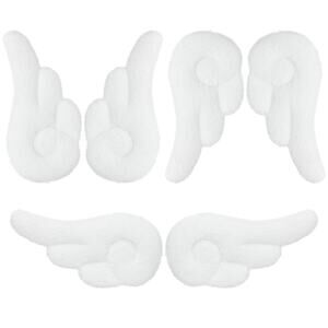 Angel Wing Hair Clips White Plush Barrette Cute Kawaii Cosplay Costume Accessory